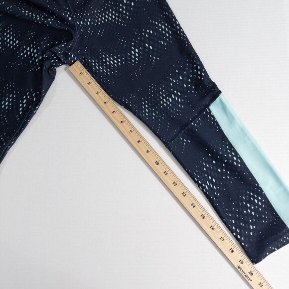 Under Armour HeatGear Cropped Leggings Womens Medium Compression Blue Athletic - Picture 6 of 15